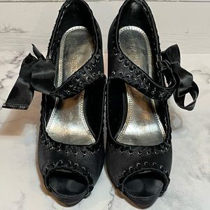Bakers Satin Corset Heels